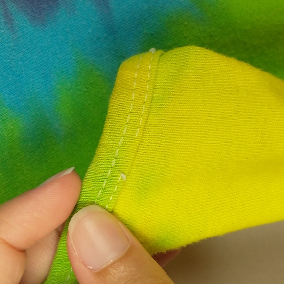 Liquid Blue Tie Dye Tank Top Shirt Mens Small Sleeveless Rainbow Hippie - Picture 7 of 10